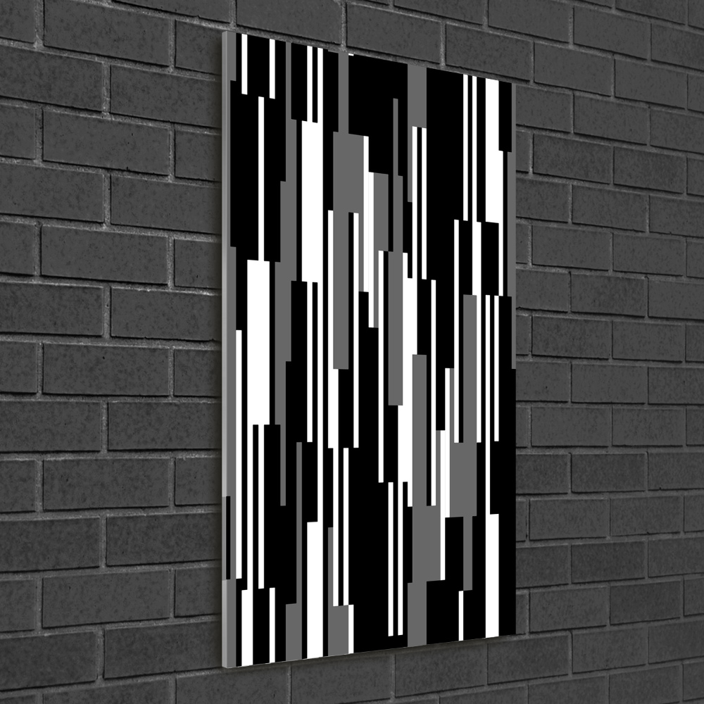 Wall art acrylic Black and white lines