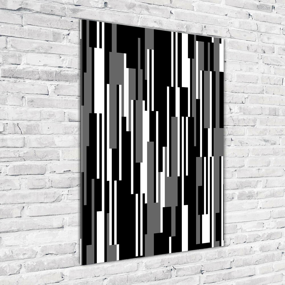 Wall art acrylic Black and white lines