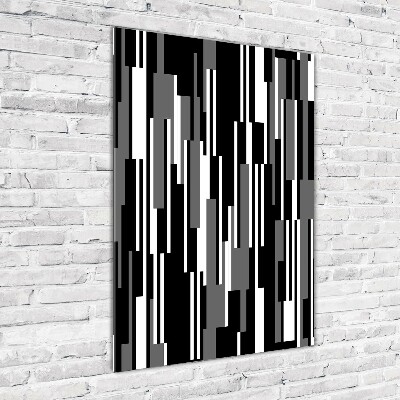 Wall art acrylic Black and white lines