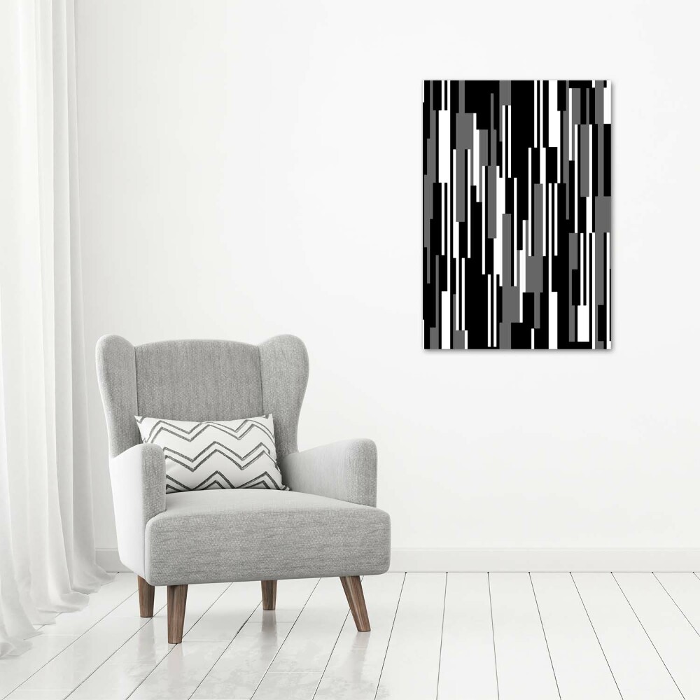 Wall art acrylic Black and white lines