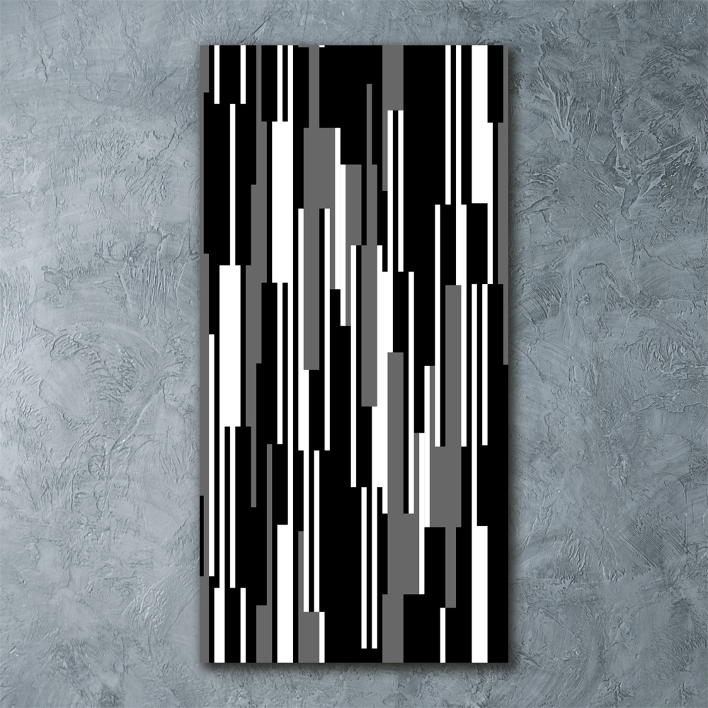 Wall art acrylic Black and white lines