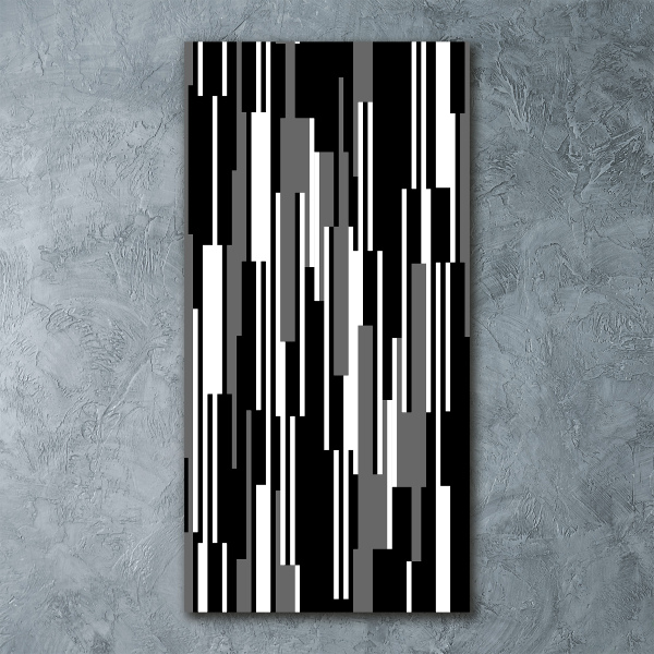 Wall art acrylic Black and white lines