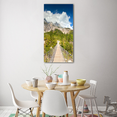 Acrylic print Hanging bridge