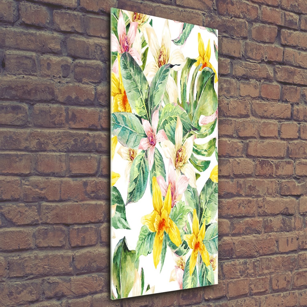 Print on acrylic Tropical flowers