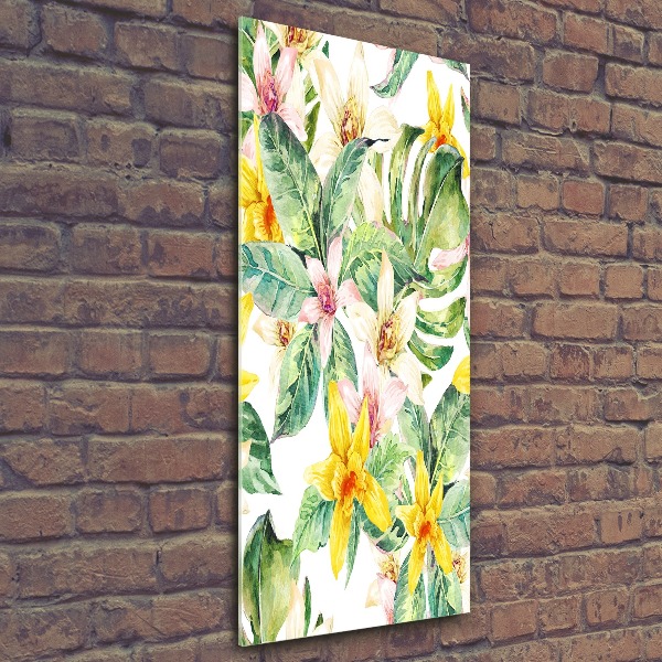 Print on acrylic Tropical flowers