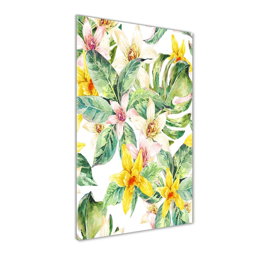 Print on acrylic Tropical flowers