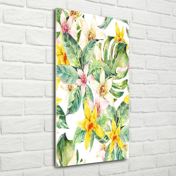 Print on acrylic Tropical flowers