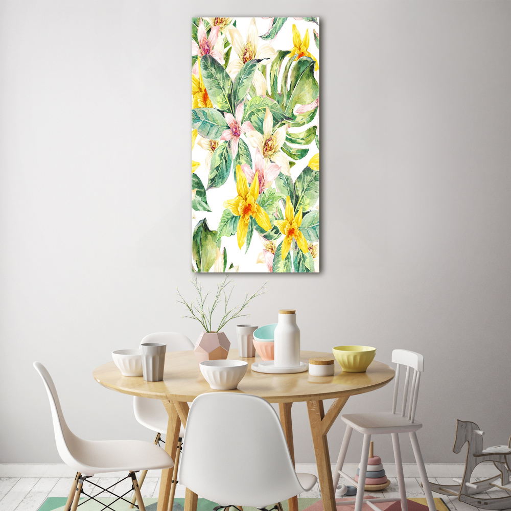 Print on acrylic Tropical flowers