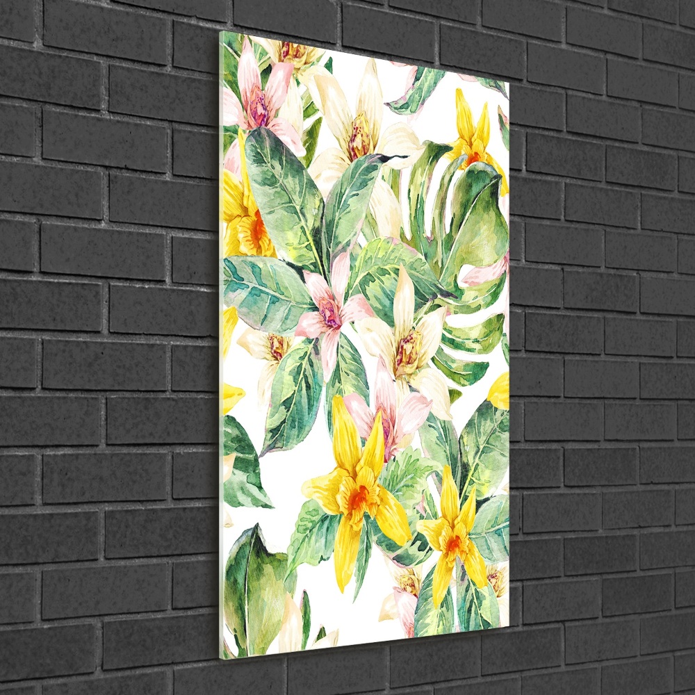 Print on acrylic Tropical flowers