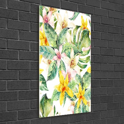 Print on acrylic Tropical flowers