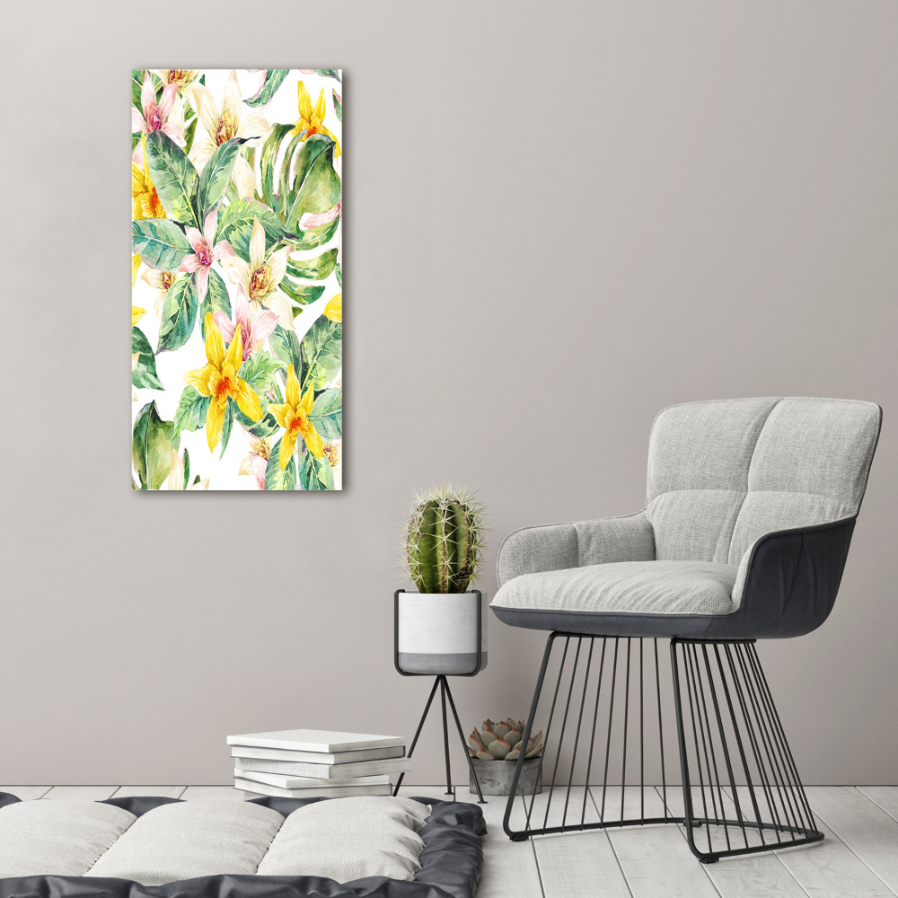 Print on acrylic Tropical flowers