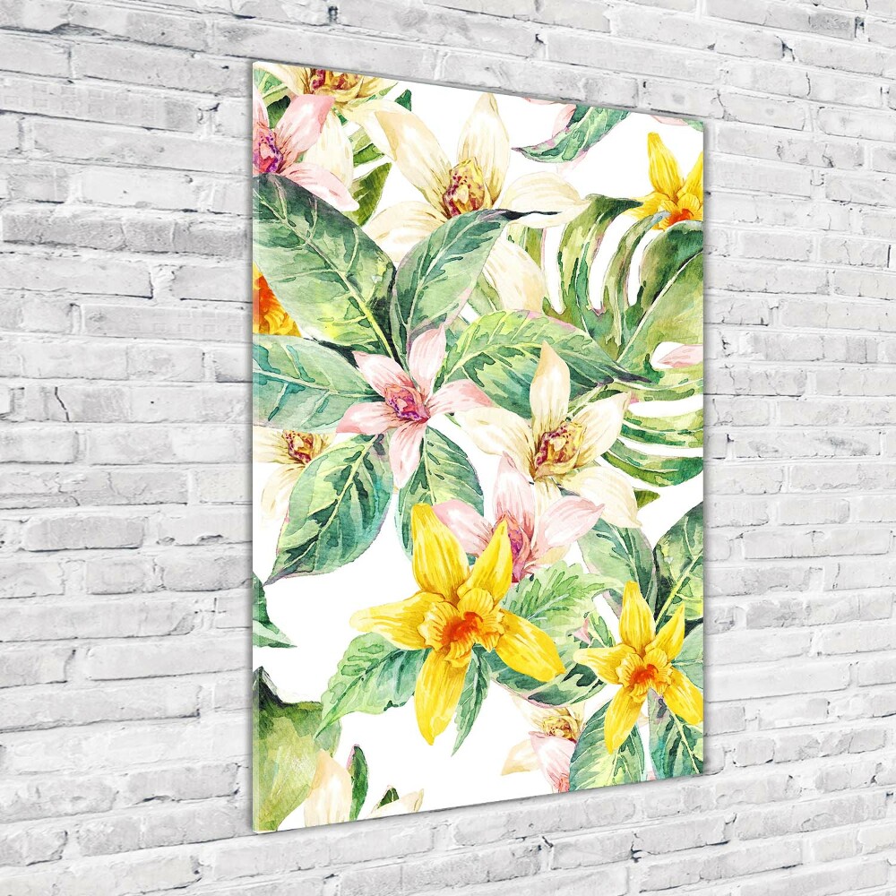 Print on acrylic Tropical flowers