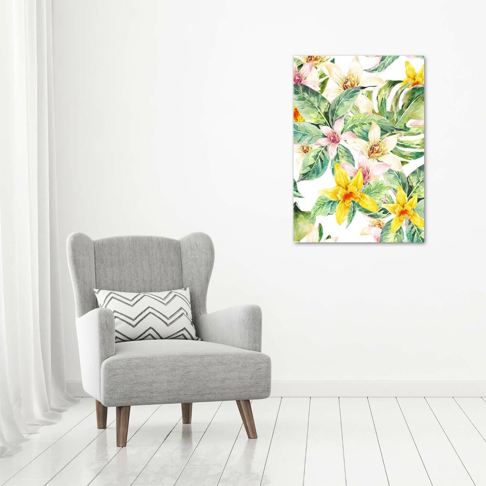 Print on acrylic Tropical flowers