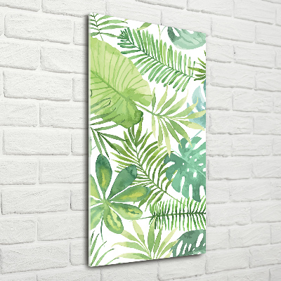 Acrylic wall art Tropical leaves