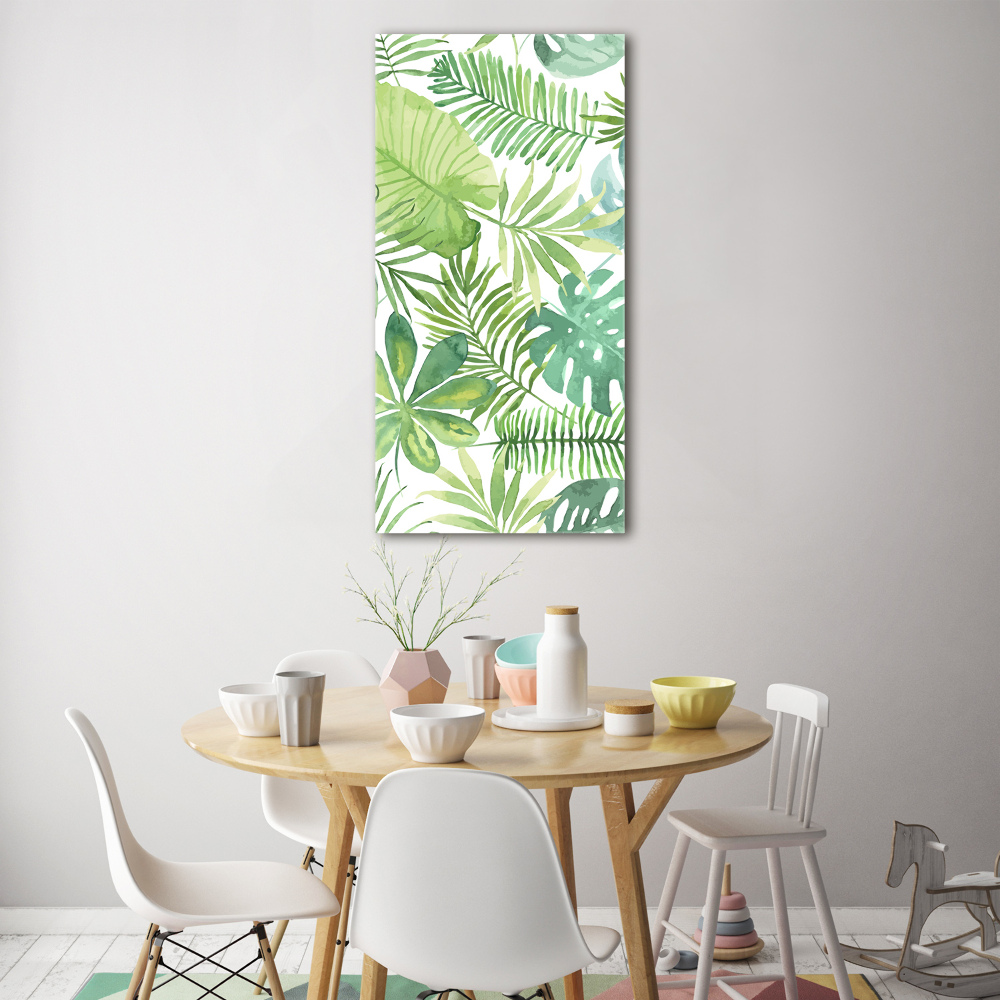 Acrylic wall art Tropical leaves