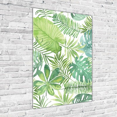 Acrylic wall art Tropical leaves