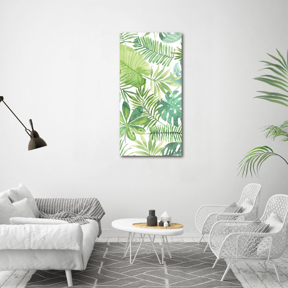 Acrylic wall art Tropical leaves