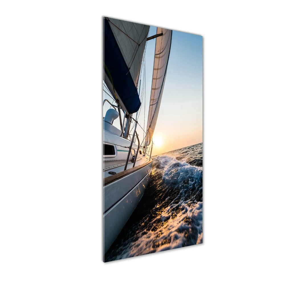 Acrylic print Yacht at sea