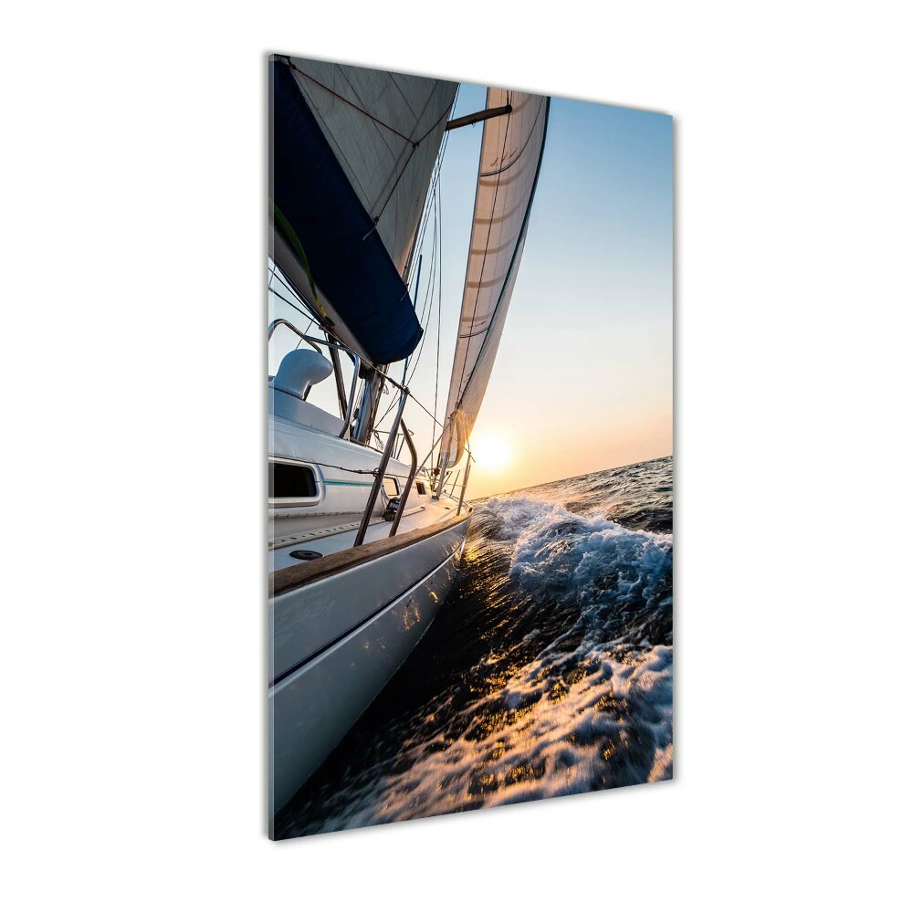 Acrylic print Yacht at sea