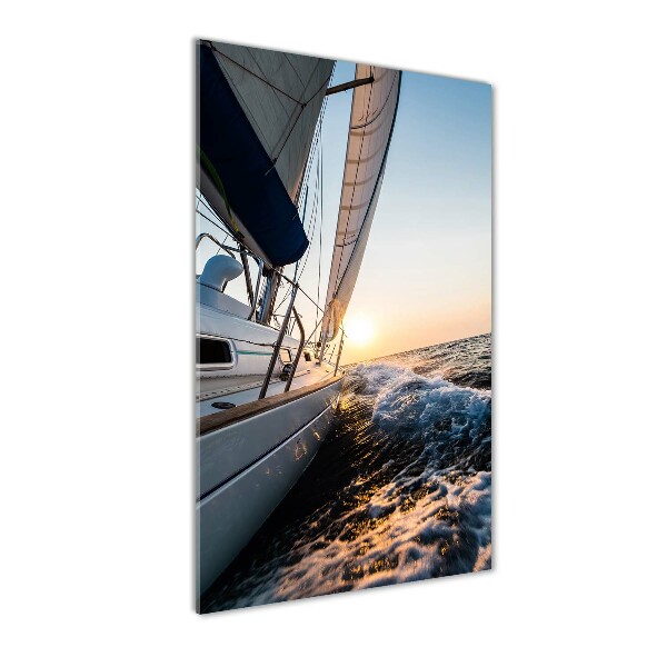 Acrylic print Yacht at sea