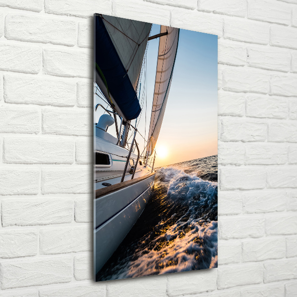 Acrylic print Yacht at sea