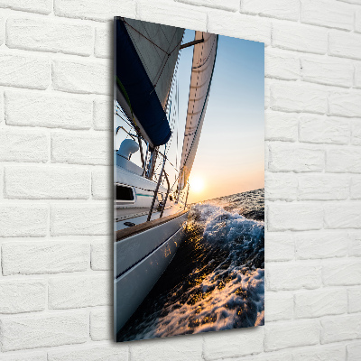 Acrylic print Yacht at sea