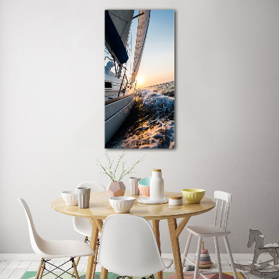 Acrylic print Yacht at sea