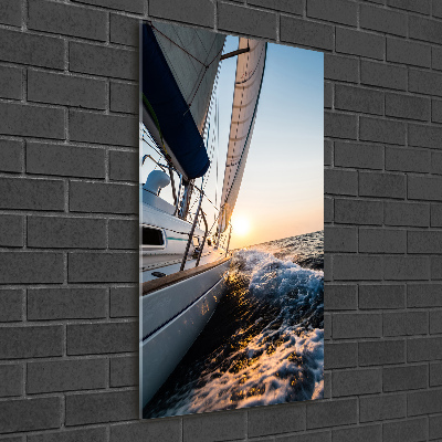 Acrylic print Yacht at sea