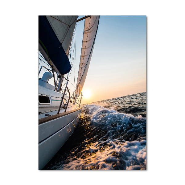 Acrylic print Yacht at sea