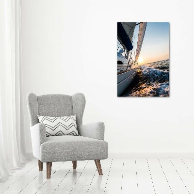 Acrylic print Yacht at sea