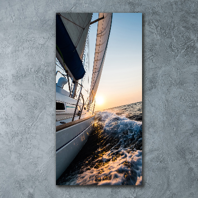 Acrylic print Yacht at sea