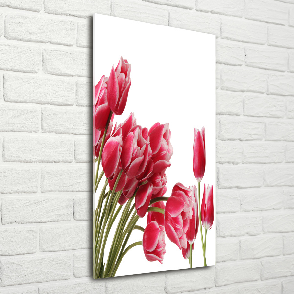 Print on acrylic glass Red tulips