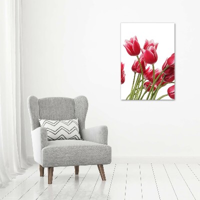 Print on acrylic glass Red tulips