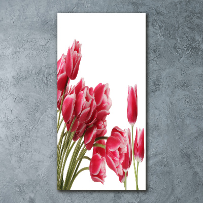 Print on acrylic glass Red tulips