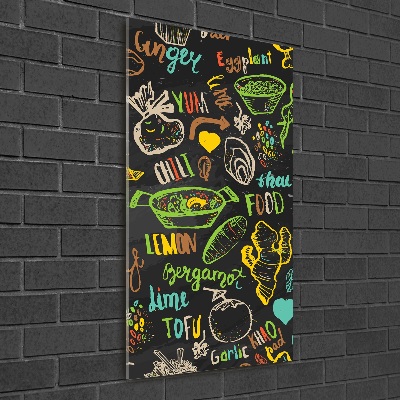 Wall art acrylic Thai dishes