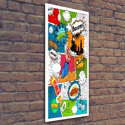 Acrylic glass print Comic book