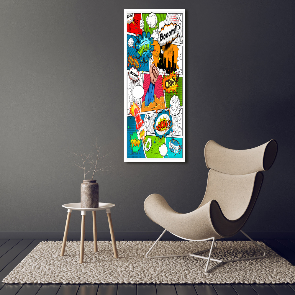 Acrylic glass print Comic book