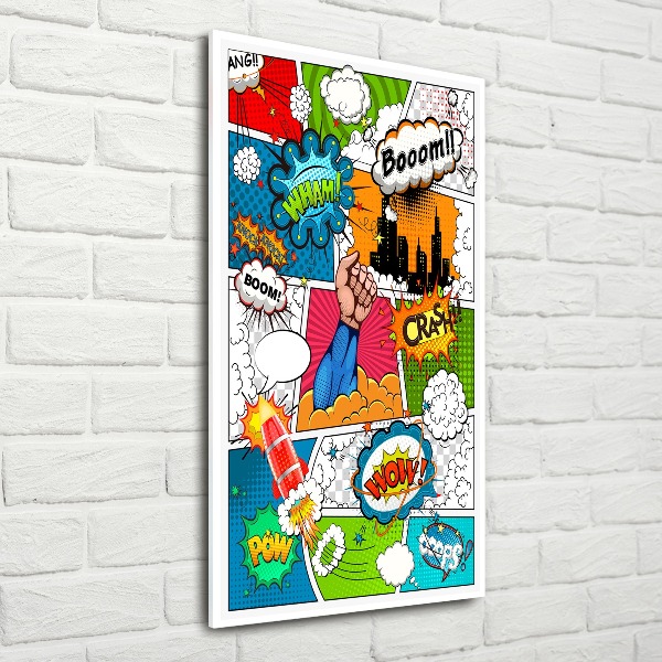 Acrylic glass print Comic book