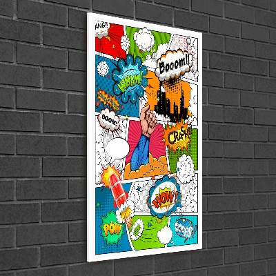 Acrylic glass print Comic book