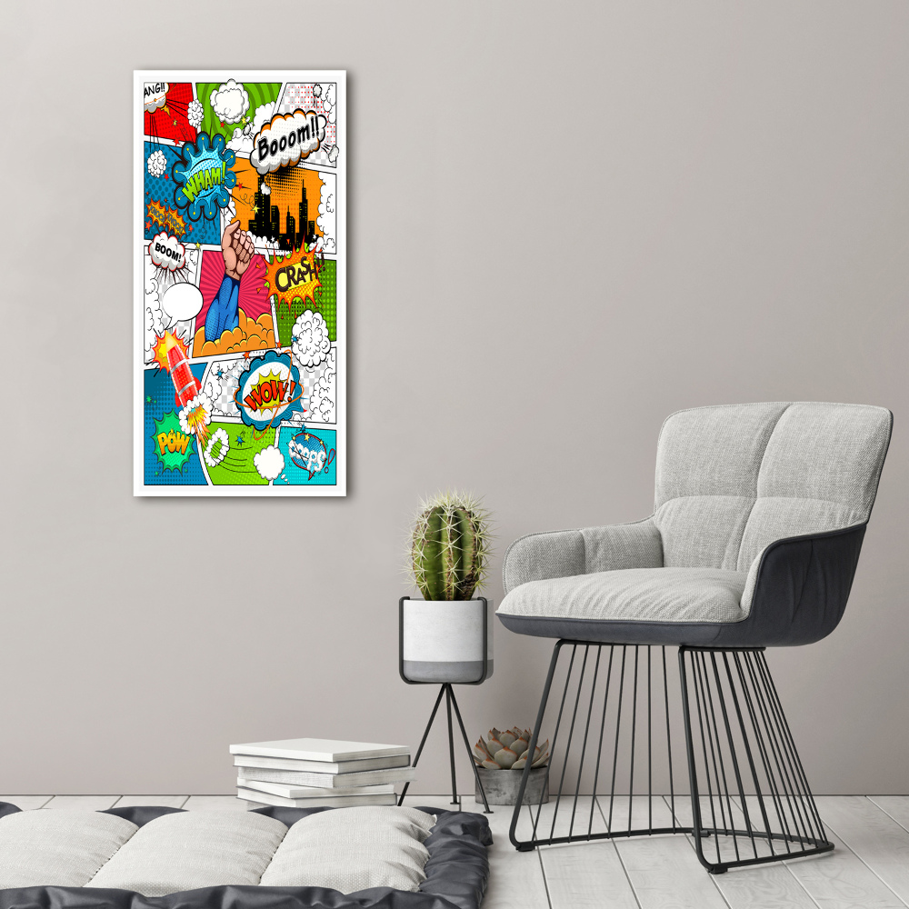 Acrylic glass print Comic book