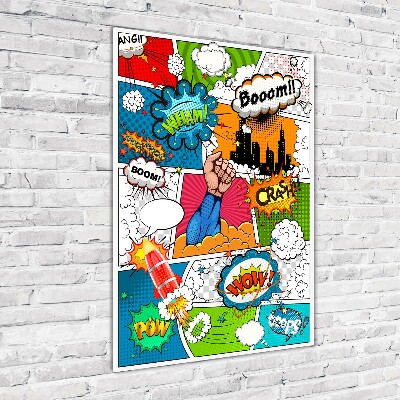 Acrylic glass print Comic book