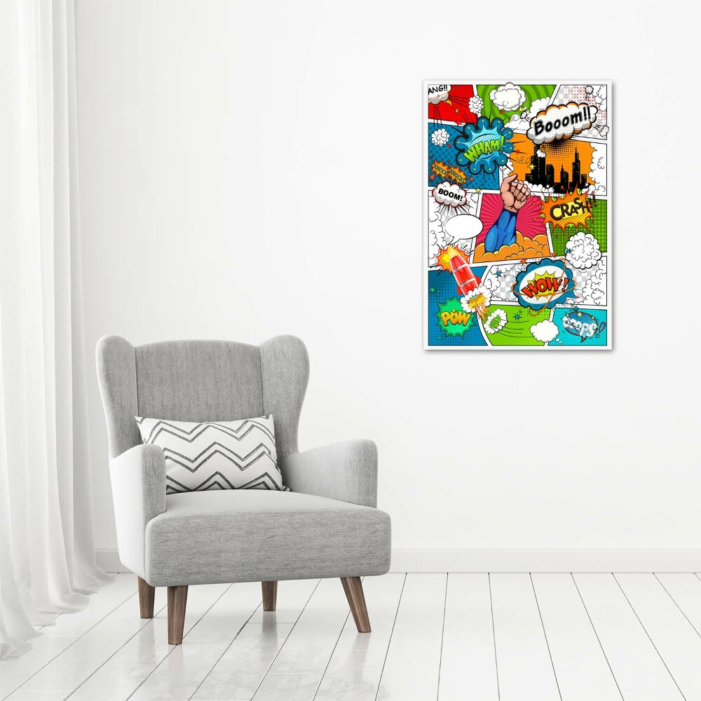 Acrylic glass print Comic book