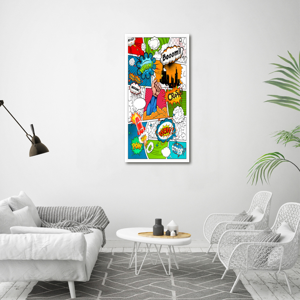 Acrylic glass print Comic book