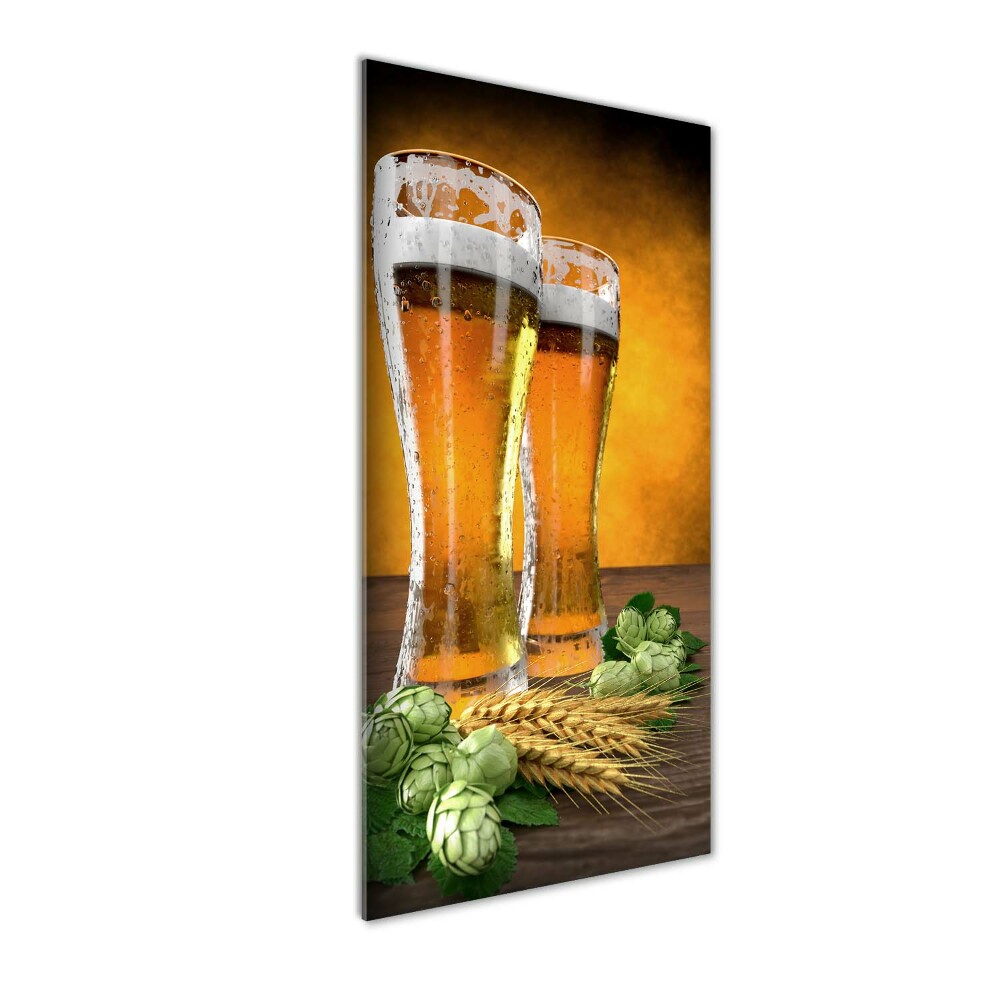 Print on acrylic glass Two glasses of beer