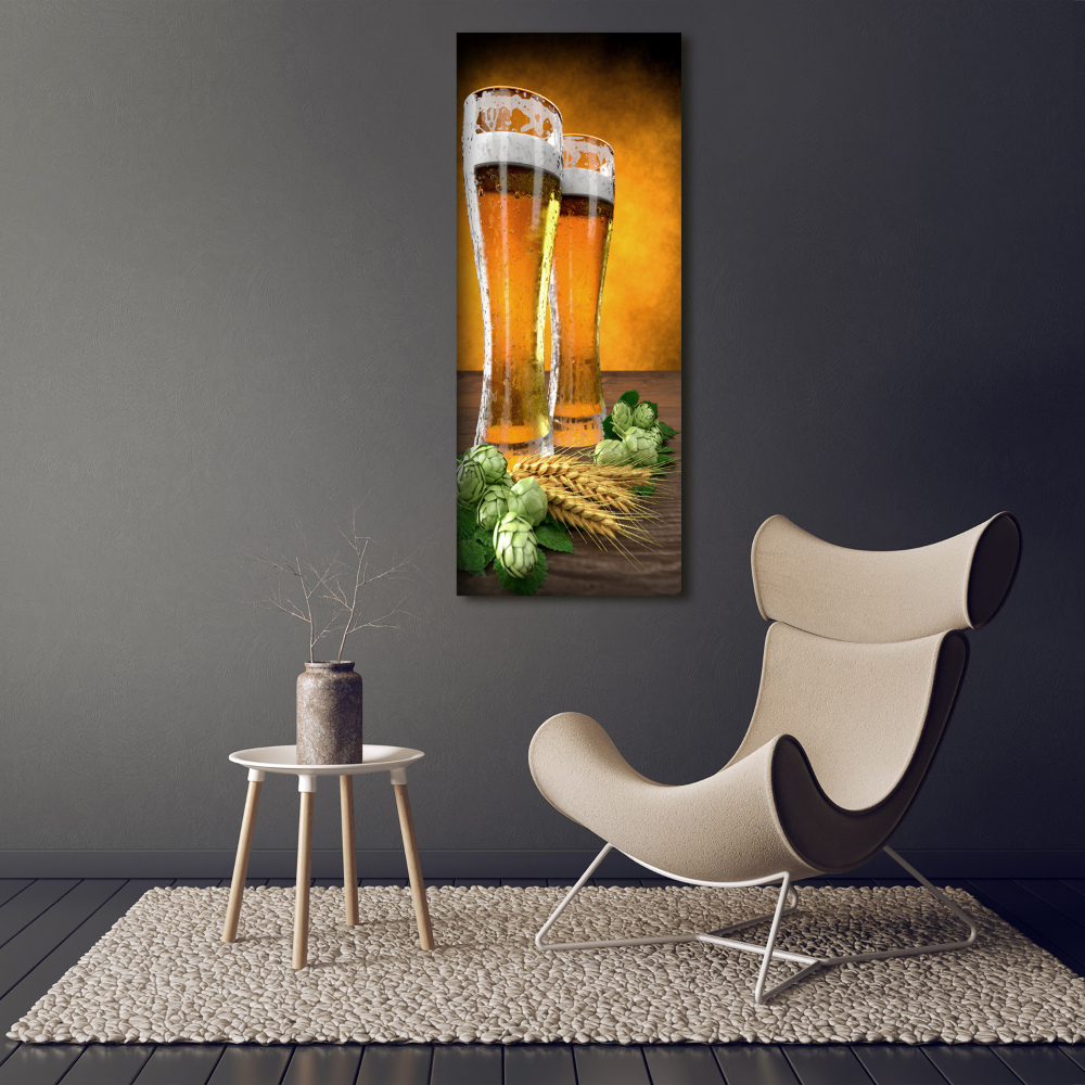 Print on acrylic glass Two glasses of beer