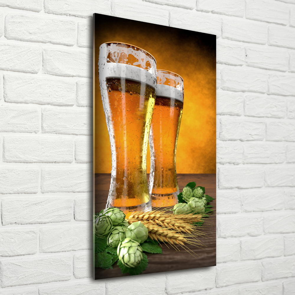 Print on acrylic glass Two glasses of beer