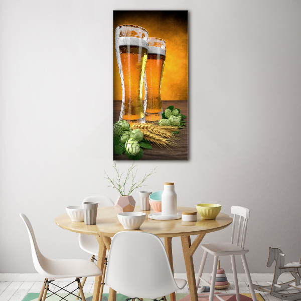 Print on acrylic glass Two glasses of beer