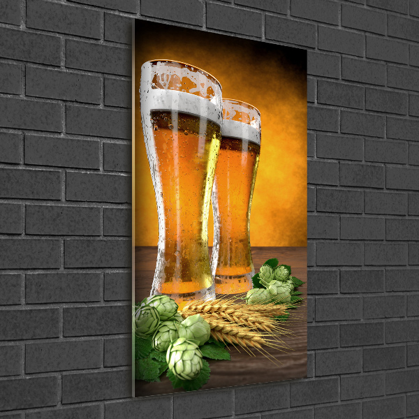 Print on acrylic glass Two glasses of beer