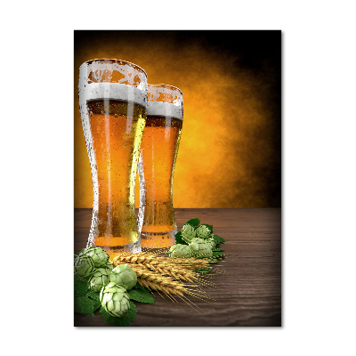 Print on acrylic glass Two glasses of beer