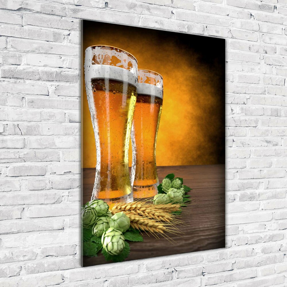 Print on acrylic glass Two glasses of beer